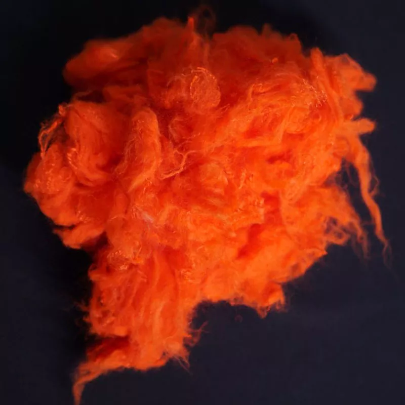 Serat pendek aramid merah oren